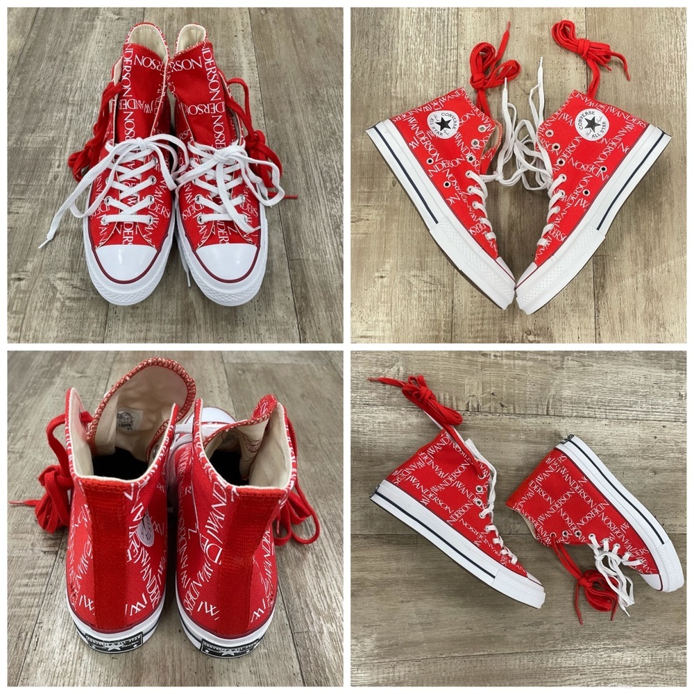 (JW5) Converse X JW Anderson Red Printed Shoes